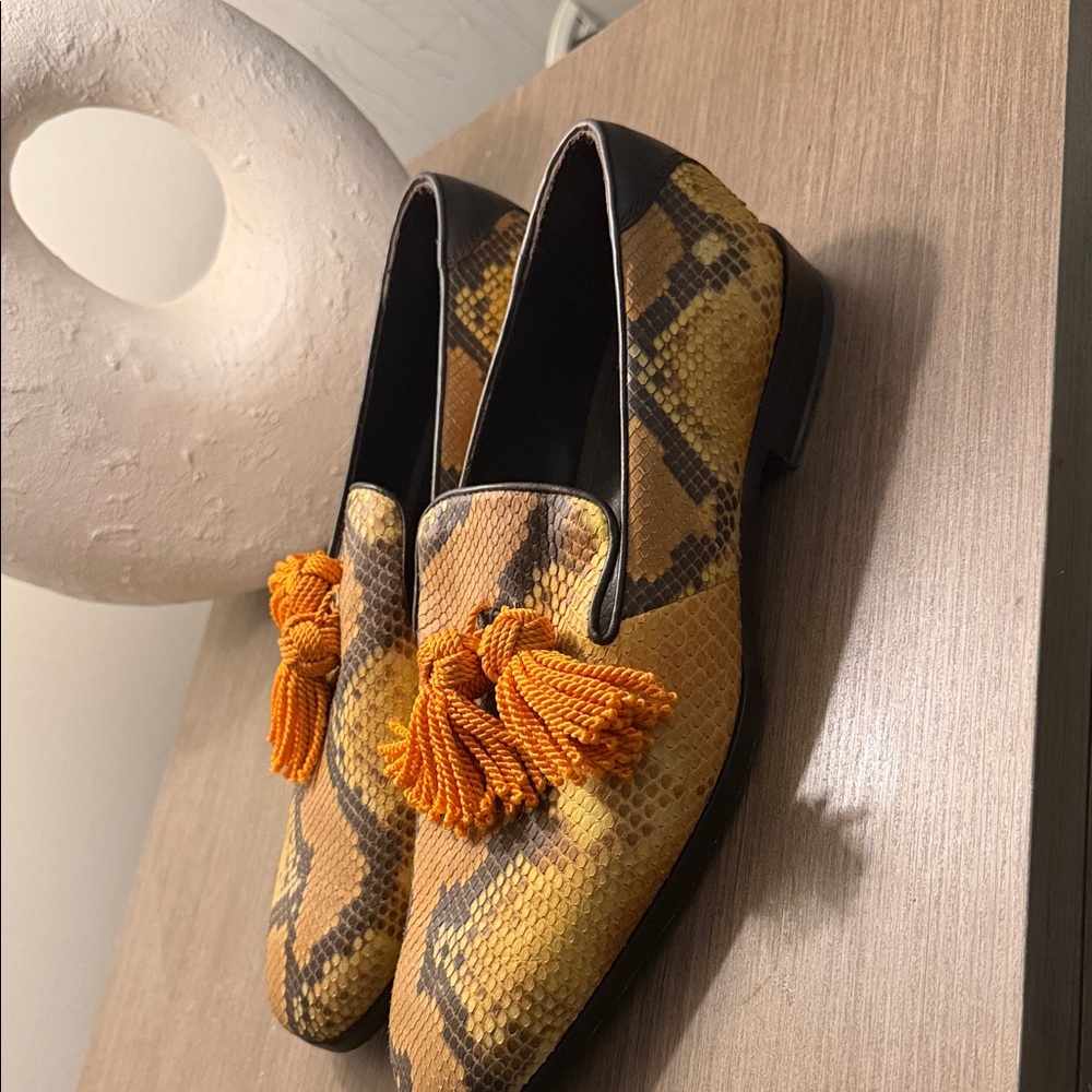 Jimmy Choo Yellow and Black Loafers